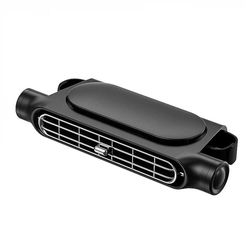 Car headrest cooling fan in black
